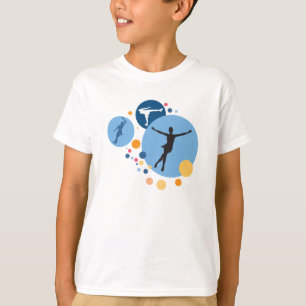 Camisa dos miúdos - círculos do skate de gelo