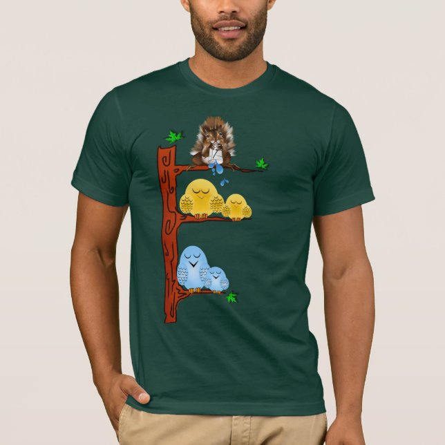 Camisa dos pássaros do sono (Frente)