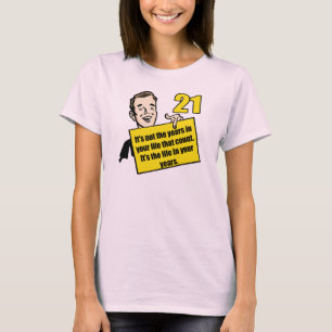 Camisa dos presentes de aniversário de 21 anos T