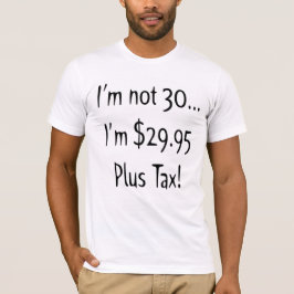 Camisa dos presentes de aniversário de 30 anos T