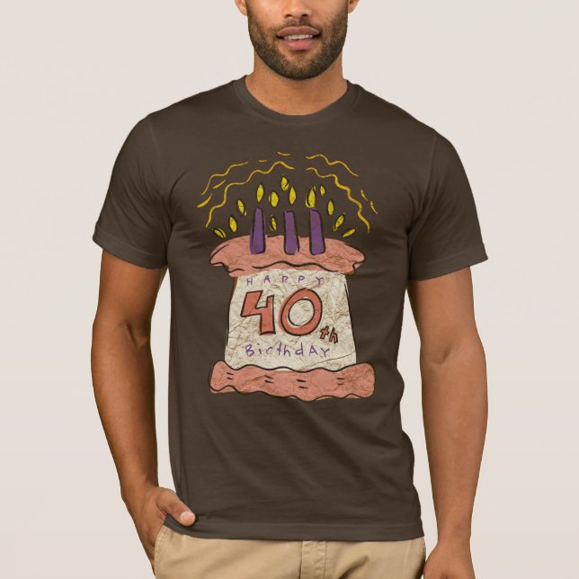 Camisa dos presentes de aniversário de 40 anos T (Frente)
