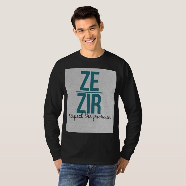 Camisa dos pronomes de Ze Zir (Frente Completa)