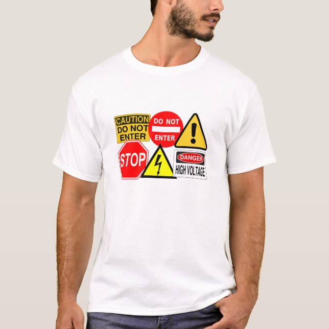 Camisa dos sinais de tráfego - escolha o estilo & (Frente)