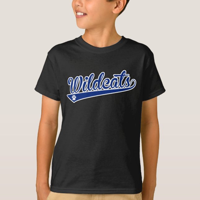 Camisa dos SS do preto da rusga dos Wildcats dos (Frente)