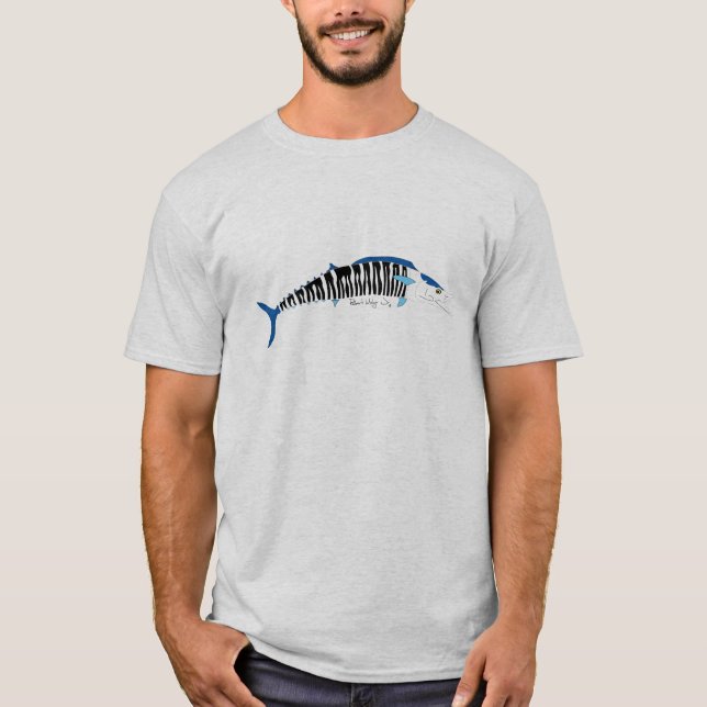 Camisa dos trabalhos de arte dos peixes do Wahoo (Frente)