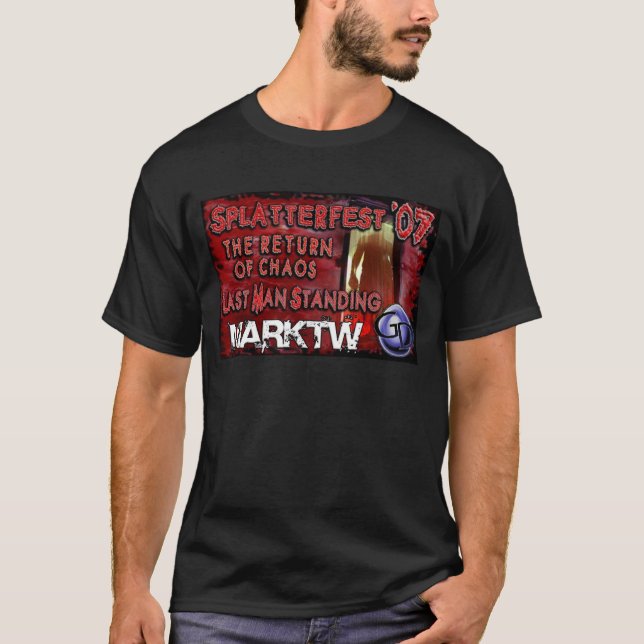 Camisa dos vencedores de MARKTW Splatterfest (Frente)