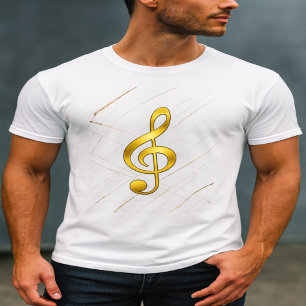 Camisa Dourada comClave de Sol – Estilo Musical El