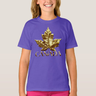 Camisa Dourado de Canadá da lembrança da camisol