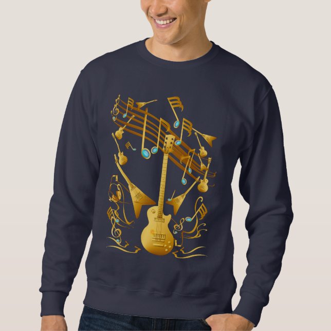 Camisa Dourado do partido da guitarra (Frente)