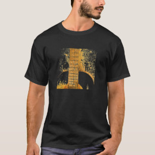 Camisa Dourado do T dos homens da guitarra