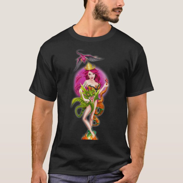 Camisa Dragão Encantadora Princesa - Personalizáve (Frente)