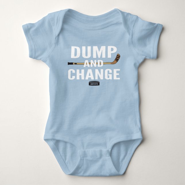 Camisa Dump and Change Hockey Baby Boy Blue (Frente)