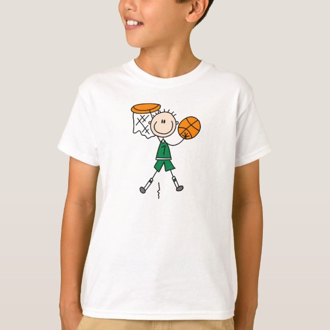 Camisa Dunking do basquetebol do menino (Frente)