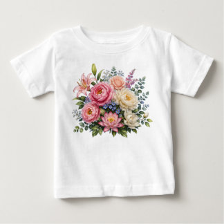 Camisa e Presente de Arte Botânica de Buquê Floral