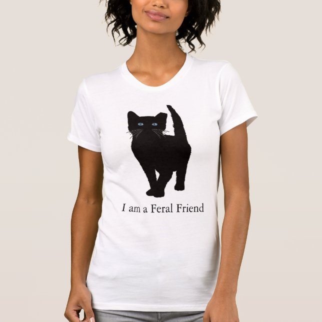 Camisa eartipped preto do gato T (Frente)
