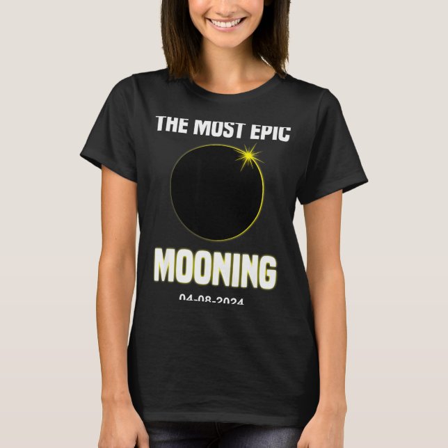 Camisa Eclipse Solar Engraçado Lua 04 08 (Frente)