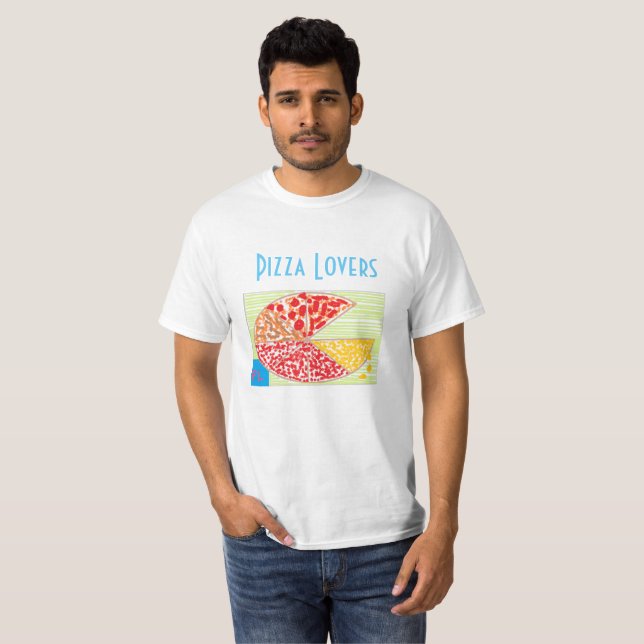 Camisa economica para Hombre diseño pizzalovers (Frente Completa)