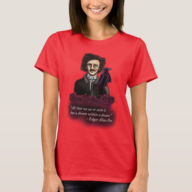 Camisa Edgar Allan Poe, Camisa Acadêmica Escura (Frente)