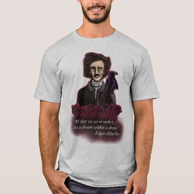 Camisa Edgar Allan Poe, Camisa Acadêmica Escura (Frente)