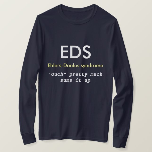Camisa EDS T (síndrome de Ehlers-Danlos) Sensibili (Frente do Design)