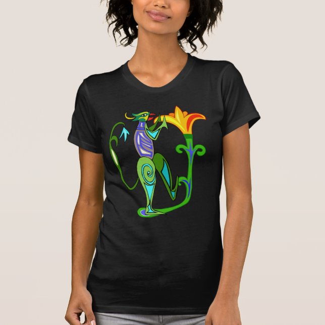 Camisa Egyptian Art Deco Com Flor de Lótus (Frente)