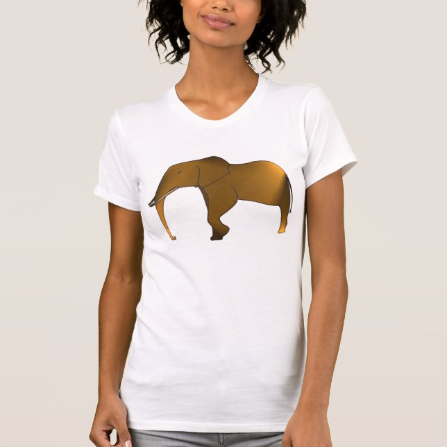 Camisa Elefante das Mulheres Modernas (Frente)