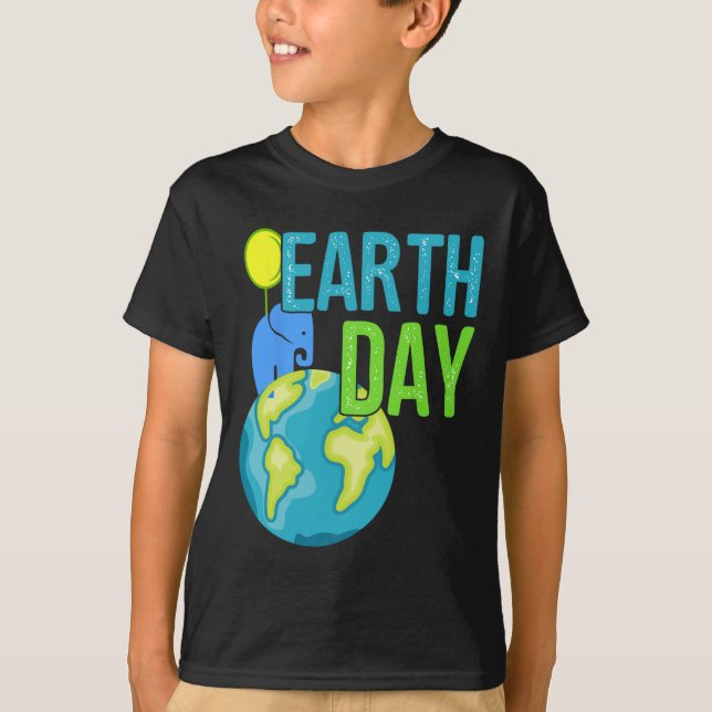 Camisa Elefante do Dia da Terra, Excelente de Vint (Frente)