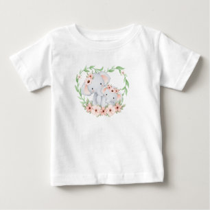 Camisa elefante para a mãe e o bebê