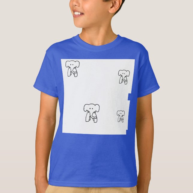 Camisa elefante para crianças (Frente)