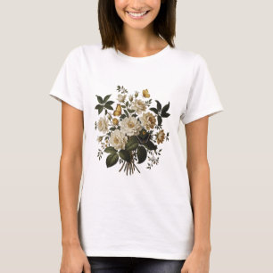 Camisa Elegante com Gráfico Floral e Borboleta
