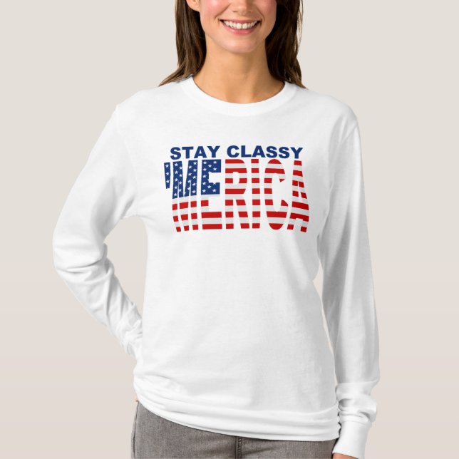 Camisa elegante da bandeira de MERICA E.U. da (Frente)