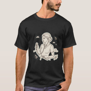 Camisa Elegante de Enfermeira e Desenho Floral