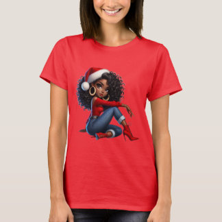 Camisa Elegante de Natal para Meninas Negras — MaM