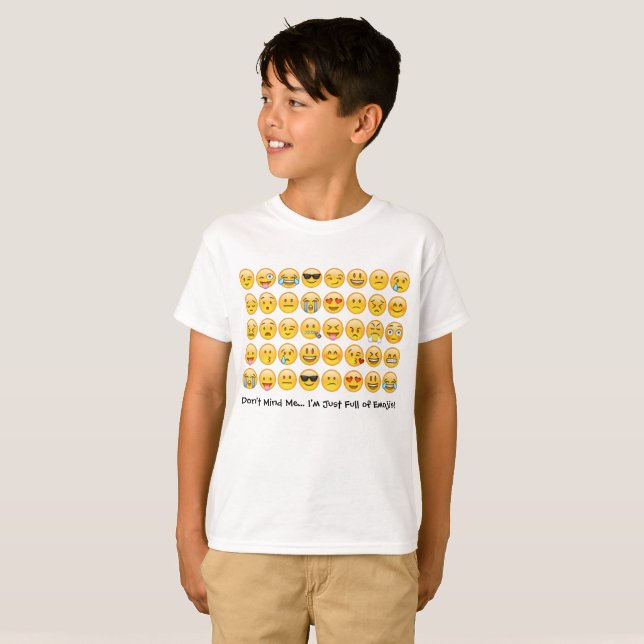 Camisa Emoji para Crianças (Frente Completa)