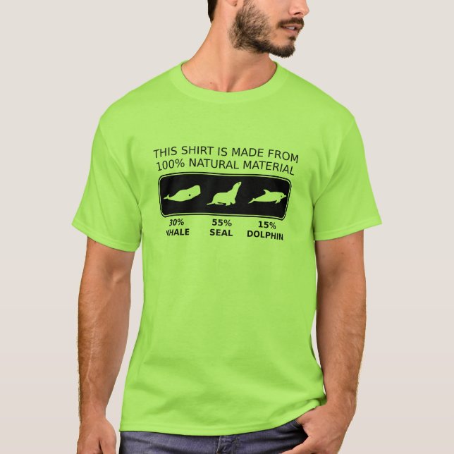 Camisa engraçada 100% Humor Natural (Frente)
