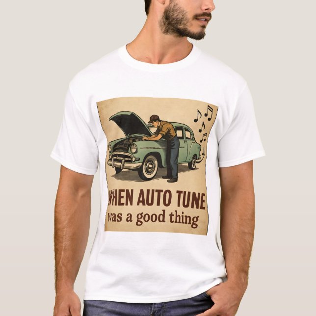 Camisa engraçada Auto tune (Frente)
