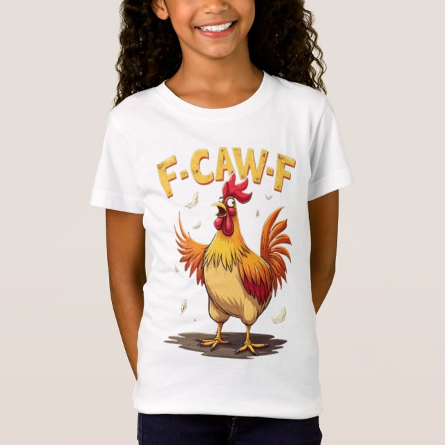 Camisa engraçada com desenho de galo F-CAW-F  (Frente)