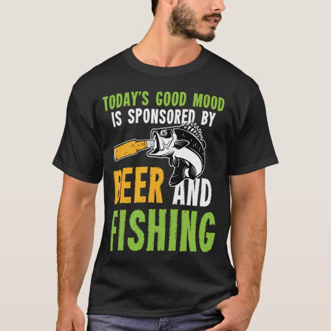 Camisa engraçada com design gráfico de pesca com i (Frente)