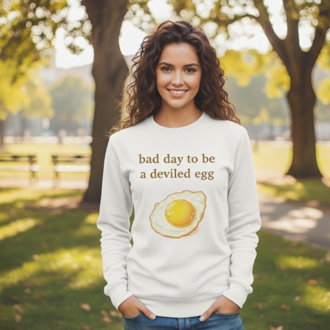 Camisa engraçada com piada de ovo – “Dia ruim para (Criador carregado)