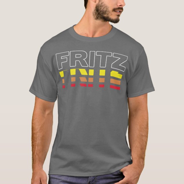 Camisa engraçada com primeiro nome Fritz vintage p (Frente)