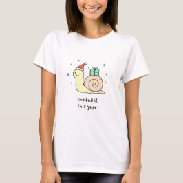 Camisa engraçada com trocadilho de Natal 'Snailed