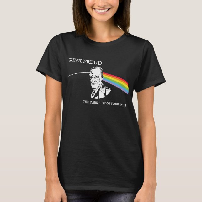 Camisa engraçada cor-de-rosa de Freud (Frente)