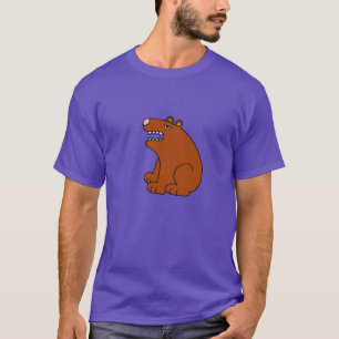 Camisa engraçada da arte do urso de Brown
