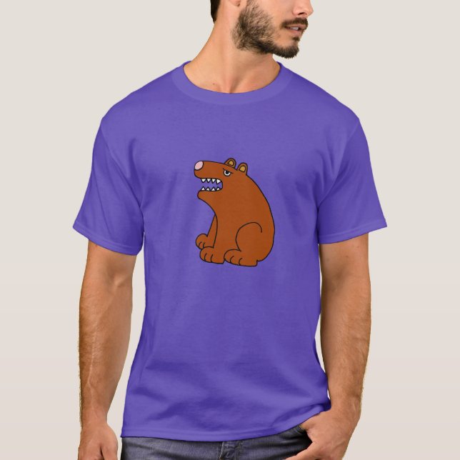 Camisa engraçada da arte do urso de Brown (Frente)