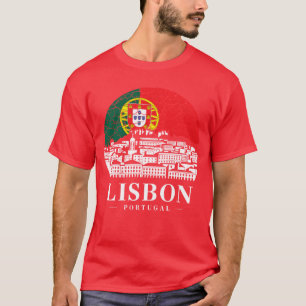 Camisa engraçada da bandeira da cidade de Lisboa P