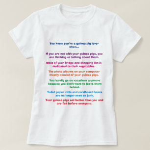 Camisa engraçada da cobaia