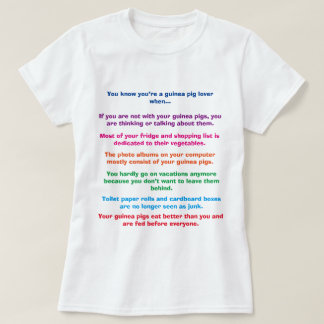 Camisa engraçada da cobaia