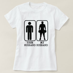 Camisa engraçada da esposa - seu marido minha