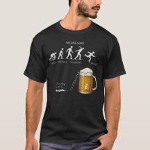 Camisa engraçada da evolução da cerveja humor de b