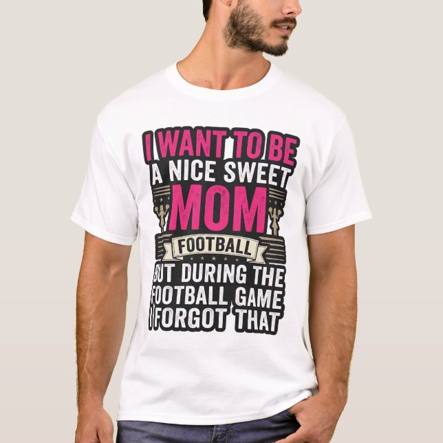 Camisa engraçada da mãe de futebol com desenho vin (Frente)